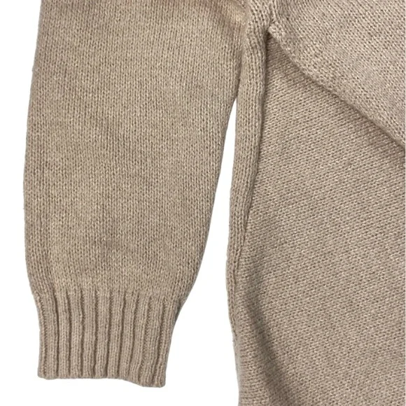 Women’s Tan Pull Over Sweater V-Neck - Picture 5 of 8